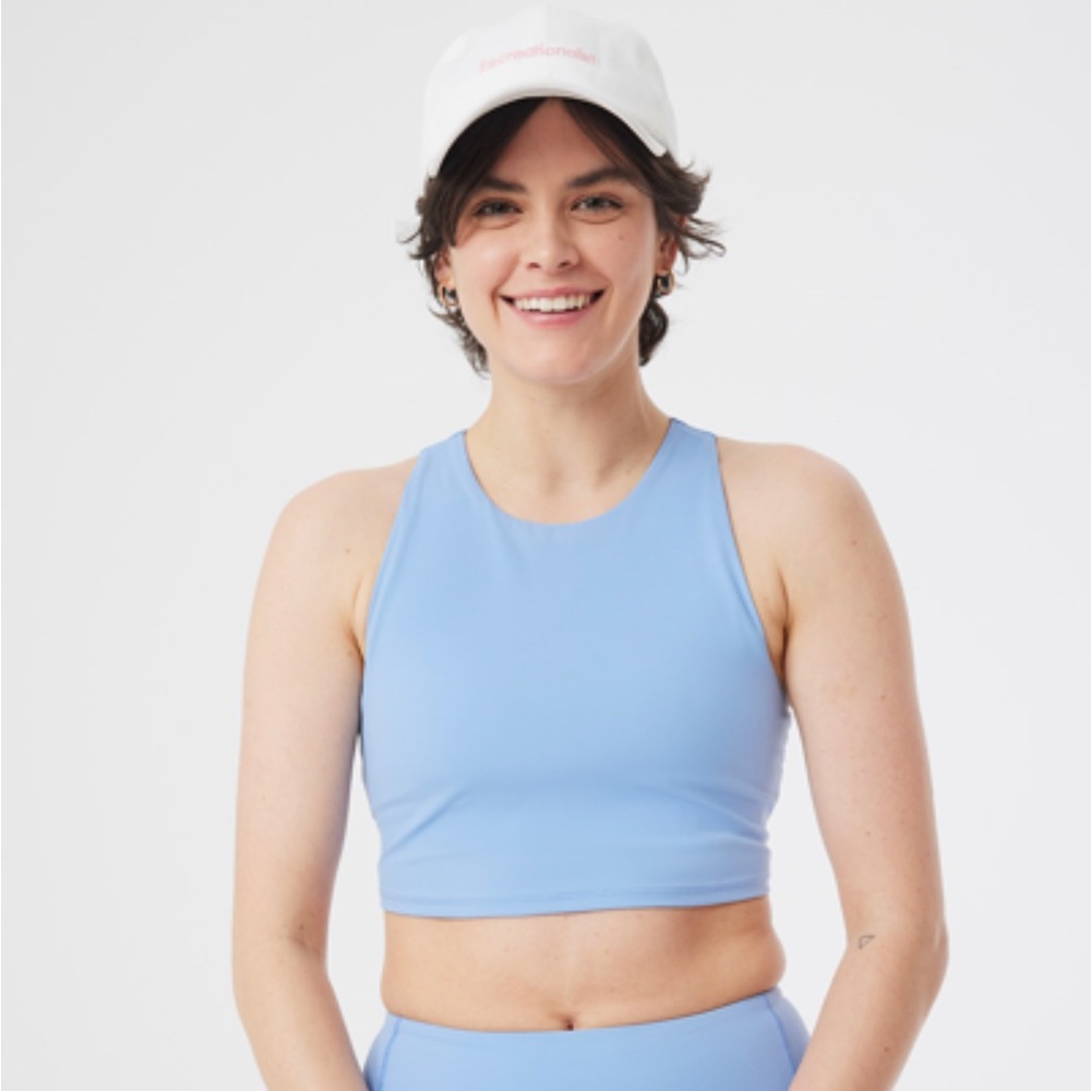 Outdoor Voices Light Blue Zoom Crop Top XL